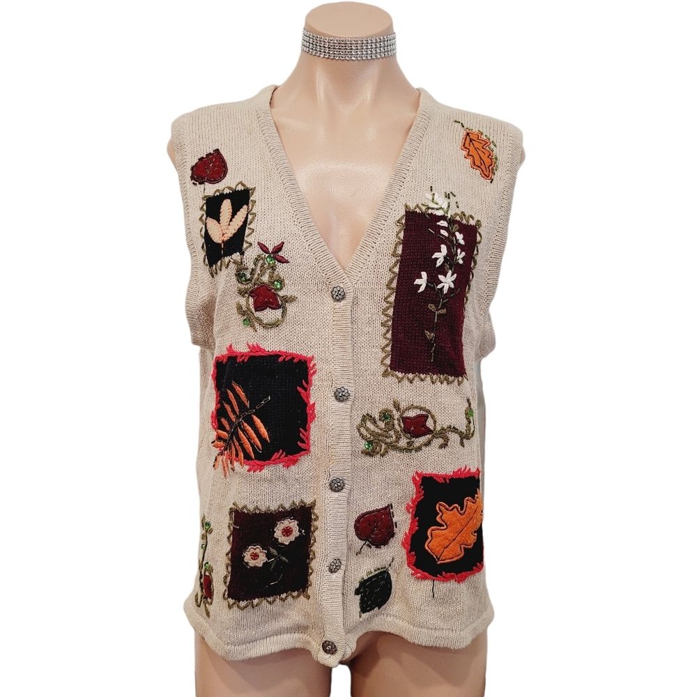 Vintage Fall Holiday Sweater Vest